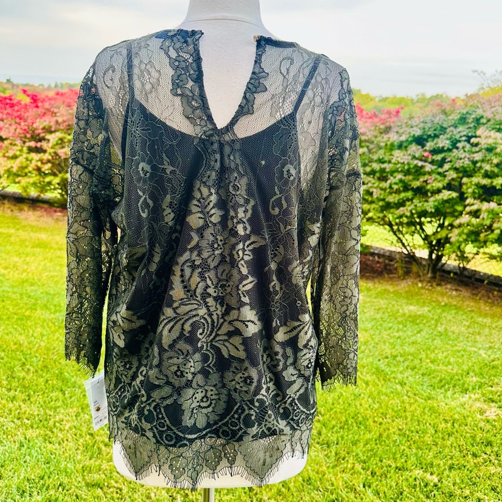 APT 9 Grape Leaf 2 Piece Lace Top - Picture 7 of 14
